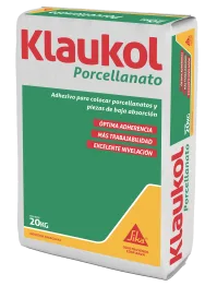 Adhesivo Klaukol Porcelanato Fluido Impermeable 20kg